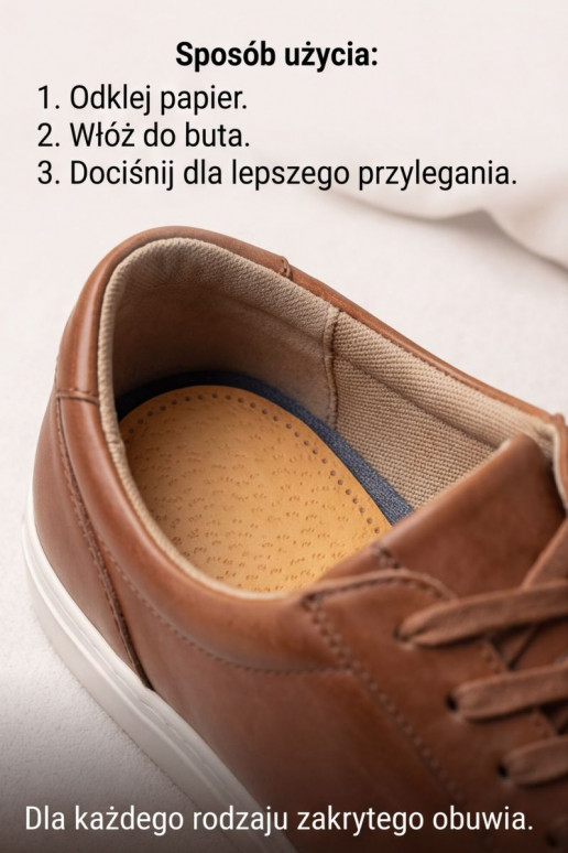 CORBBY skarpetki na pięty skórzane