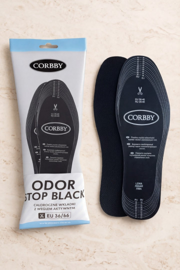 Corbby ODOR STOP anti-sweat insoles with active carbon