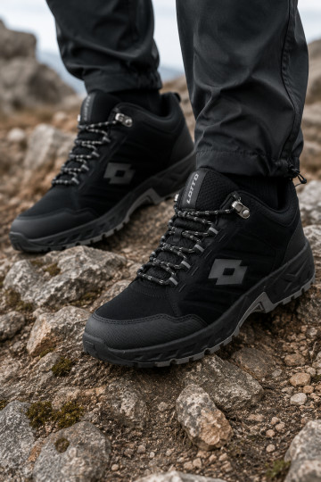 Buty trekkingowe męskie w czarnym kolorze LOTTO 2400290U KETCHAM