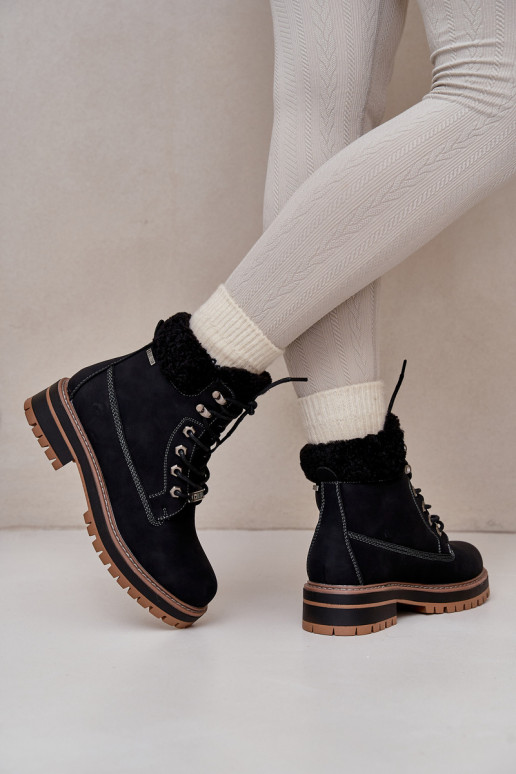 Women's insulated boots in black color Big Star OO274A287