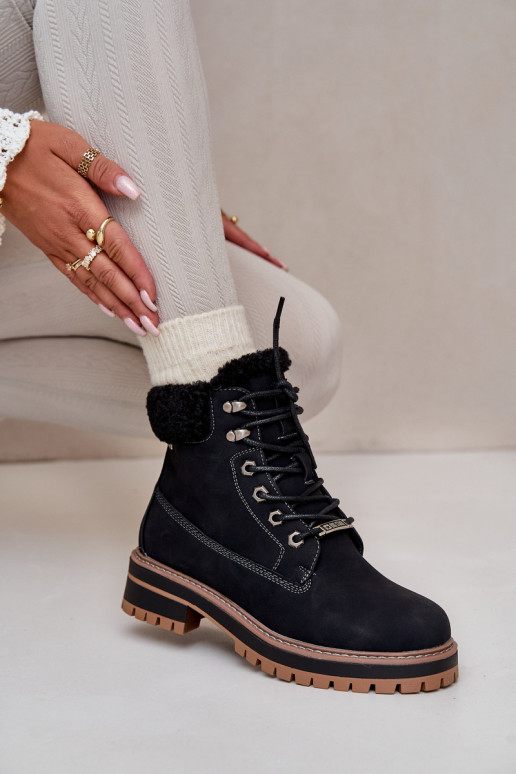 Women's insulated boots in black color Big Star OO274A287