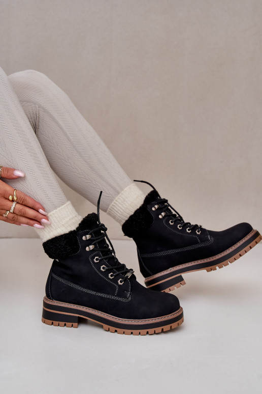 Women's insulated boots in black color Big Star OO274A287