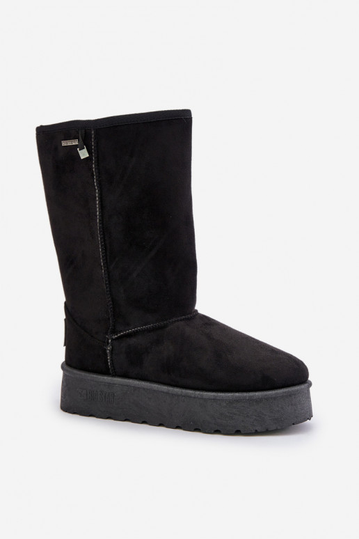 Black high snow boots with platform Big Star OO274895