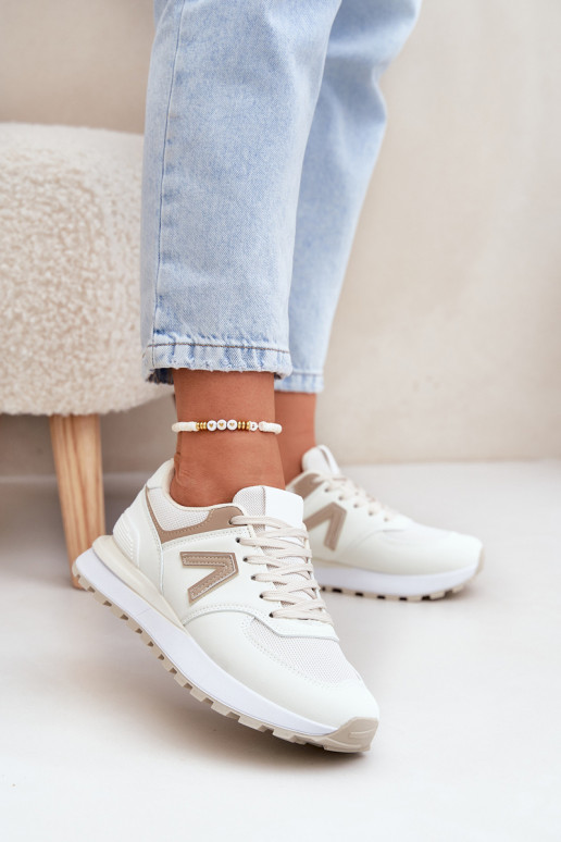 Women's sneakers in sand faux leather Berieta