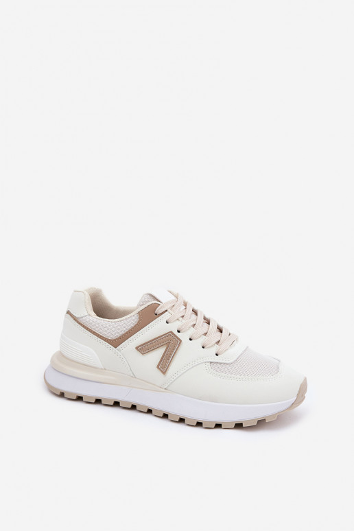 Women's sneakers in sand faux leather Berieta