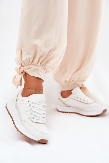 Women's sneakers with platform in white Nevliese