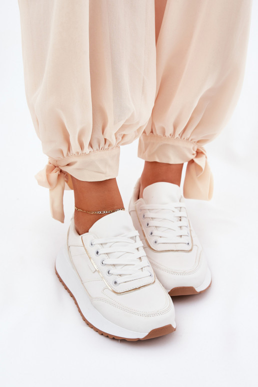 Women's sneakers with platform in white Nevliese