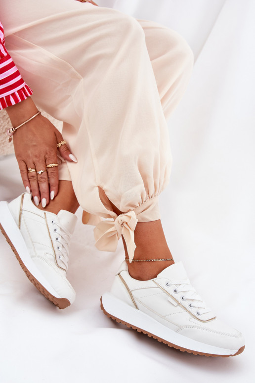 Women's sneakers with platform in white Nevliese