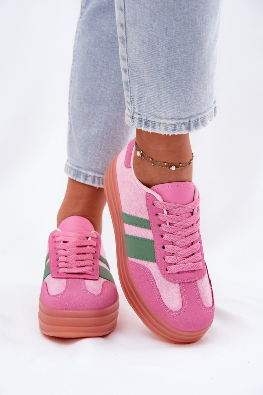 low-top sneakers with platform pink Ovivene