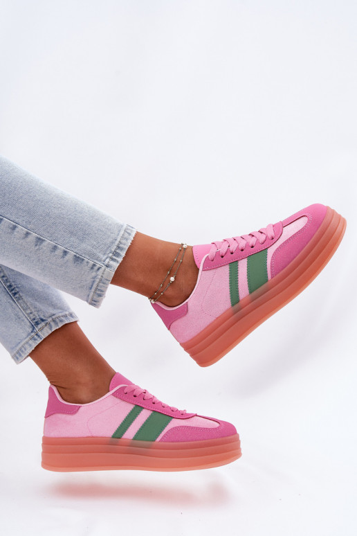 low-top sneakers with platform pink Ovivene