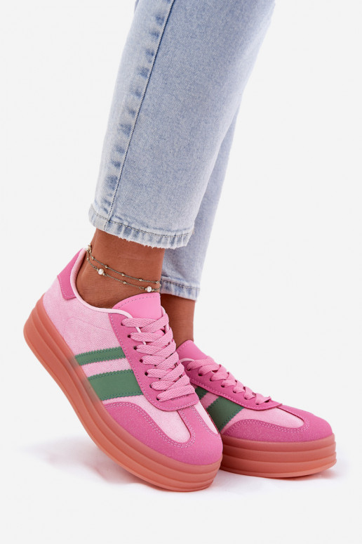 low-top sneakers with platform pink Ovivene