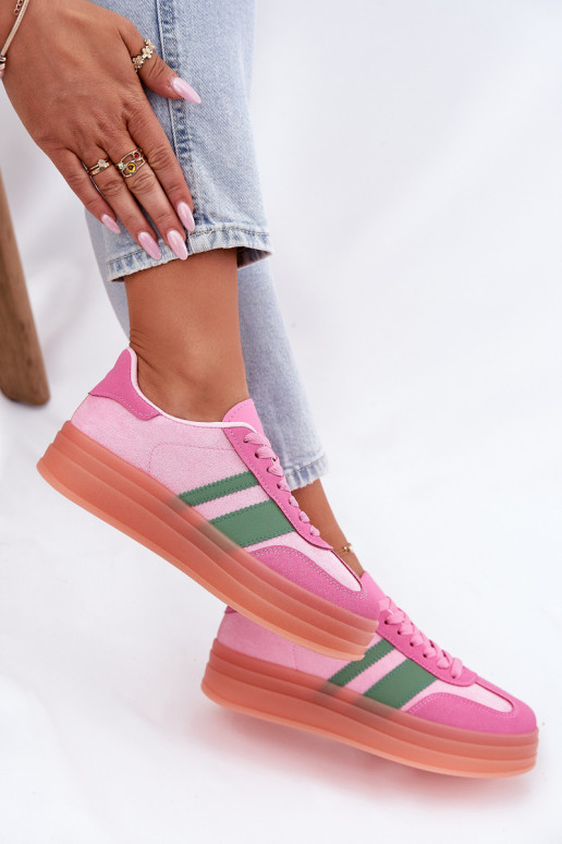 low-top sneakers with platform pink Ovivene