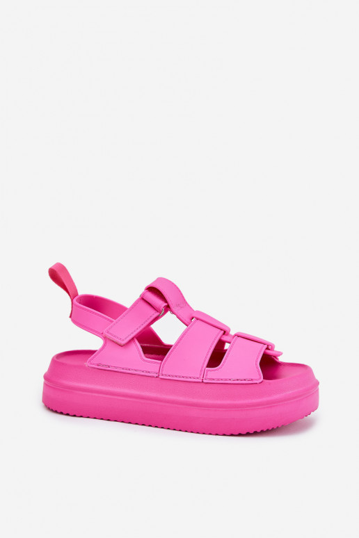 Women's platform sandals in pink Nitavelia