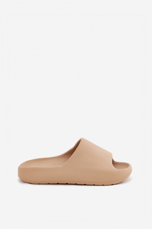 Lightweight women's slippers in sand Rivasol