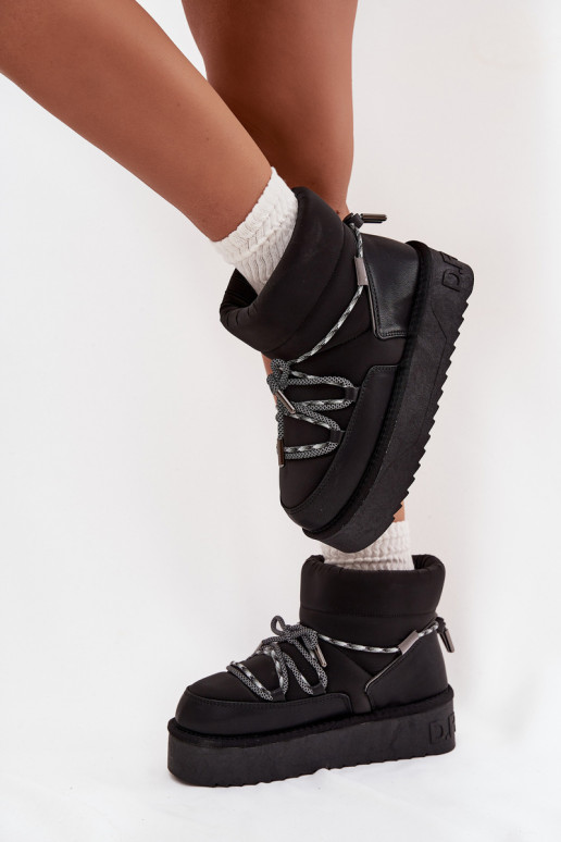 Black snow boots with platform D.Franklin DFSH371015