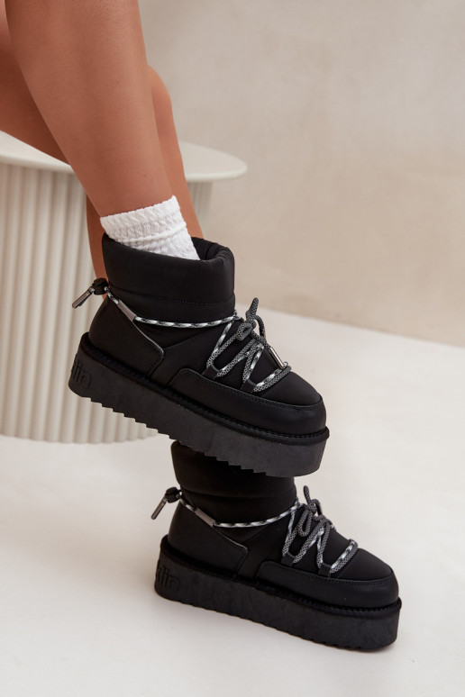 Black snow boots with platform D.Franklin DFSH371015