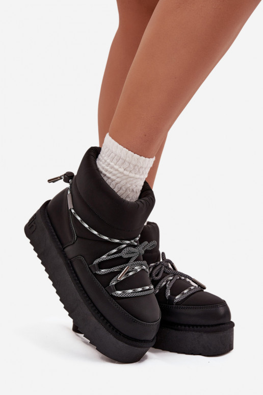 Black snow boots with platform D.Franklin DFSH371015