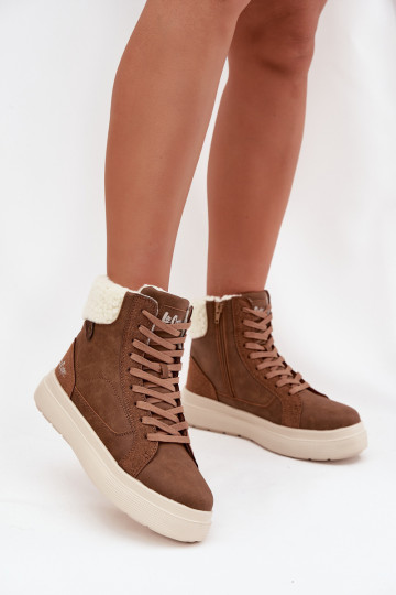 Brown women's winter boots with insulation Lee Cooper LCJ-25-01-3735 2