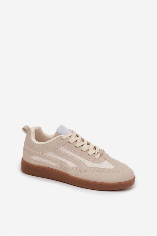 Beige women's sneakers model shoes Hanelor
