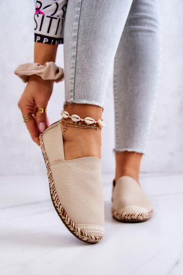 Beżowe espadryle wsuwane Big Star JJ274899 2