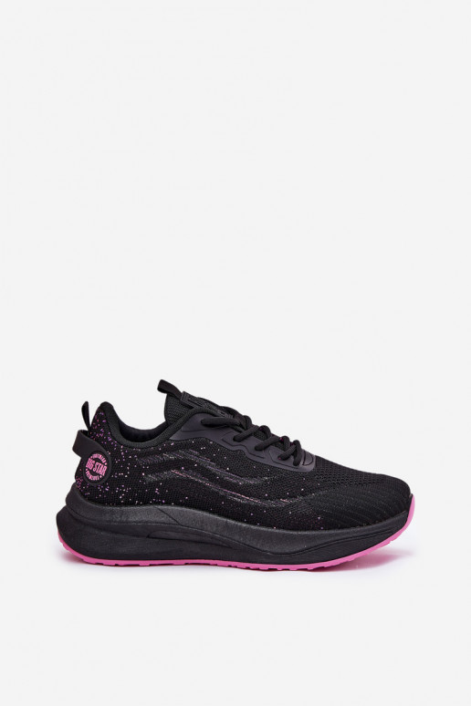 Czarne damskie buty sportowe na platformie Big Star RR274523 HI-POLY SYSTEM