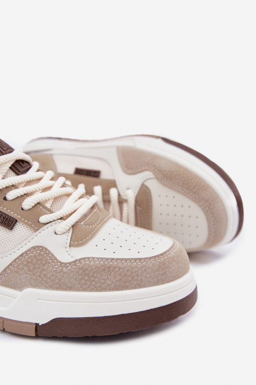 Sand-colored men's sneakers Big Star RR174604