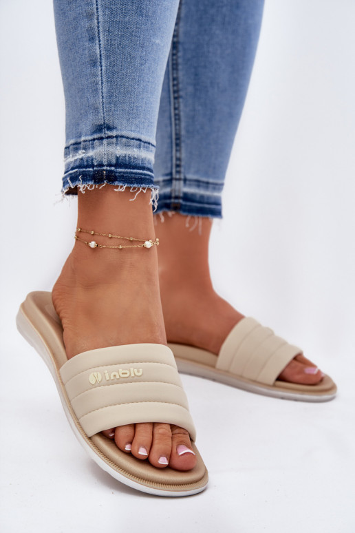 Sand-colored women's slippers Inblu SF000003