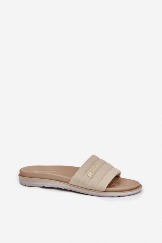 Sand-colored women's slippers Inblu SF000003