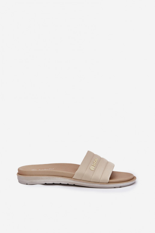 Sand-colored women's slippers Inblu SF000003