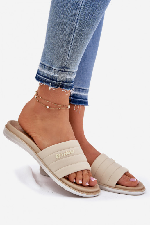 Sand-colored women's slippers Inblu SF000003