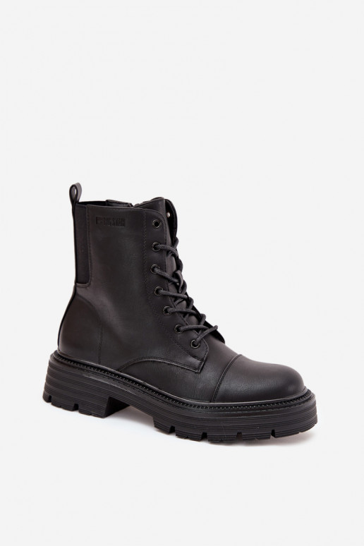 Insulated women's work ankle boots Big Star OO274140 in black
