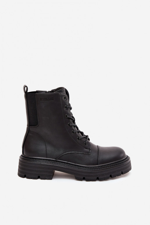 Insulated women's work ankle boots Big Star OO274140 in black