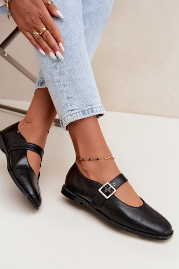 Black ballerinas with buckles Muretta 2