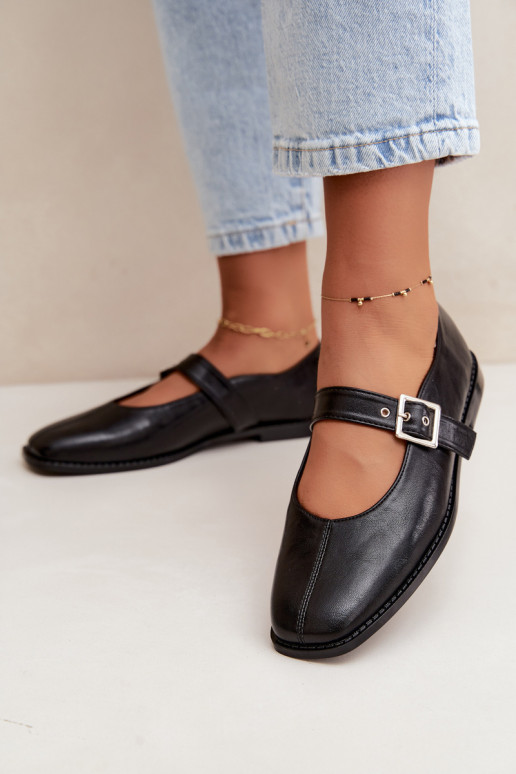 Black ballerinas with buckles Muretta