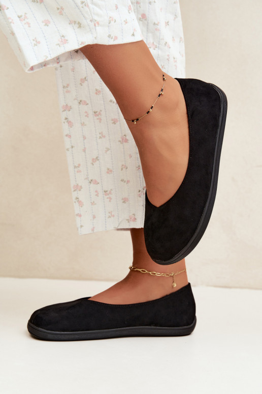 Black barefoot ballerinas Hollin