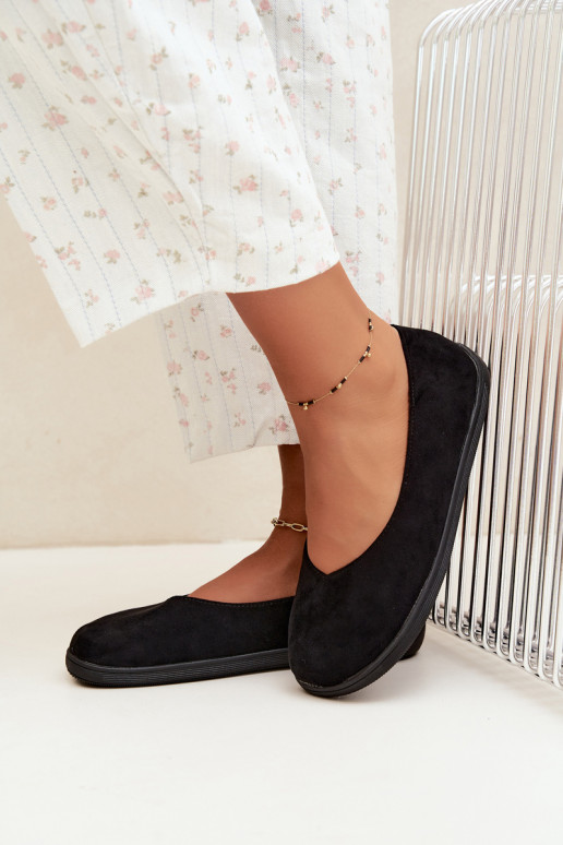 Black barefoot ballerinas Hollin
