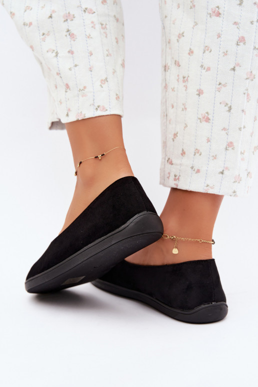 Black barefoot ballerinas Hollin