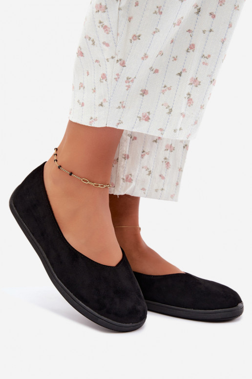 Black barefoot ballerinas Hollin