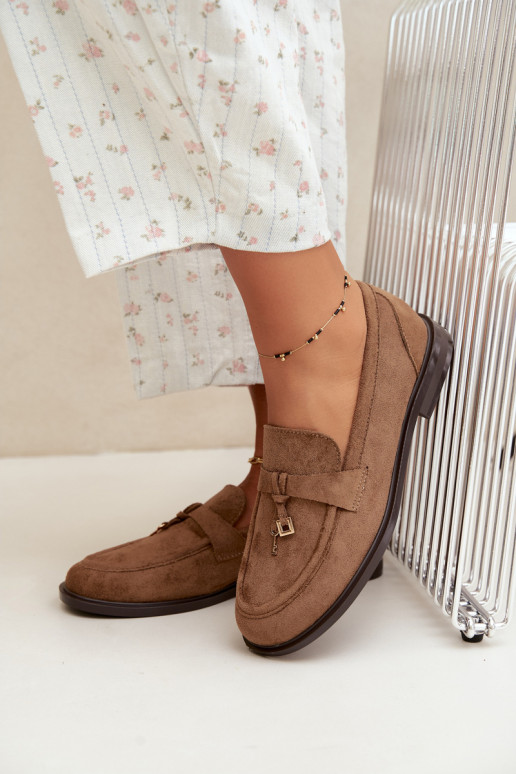 women's moccasins faux suede brown Raylie