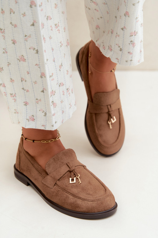 women's moccasins faux suede brown Raylie
