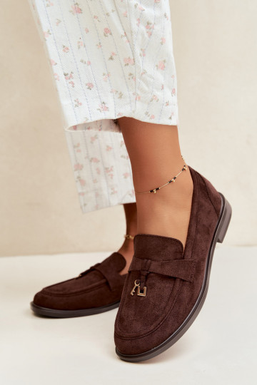women's moccasins faux suede chocolate Raylie 2