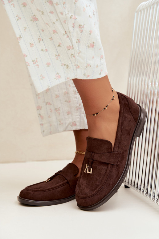 women's moccasins faux suede chocolate Raylie