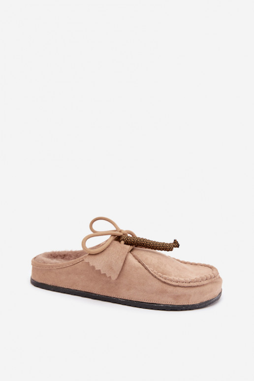 women's slippers Mule with fur sand Melia