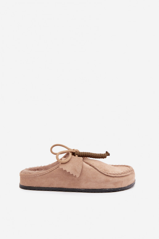 women's slippers Mule with fur sand Melia