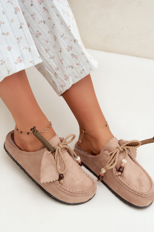 women's slippers Mule with fur sand Melia