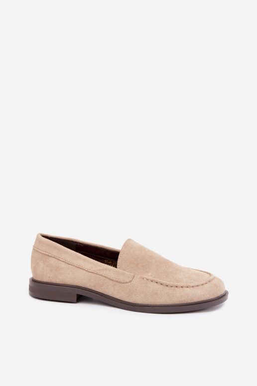 Women's moccasins made of faux suede, sand Laisie