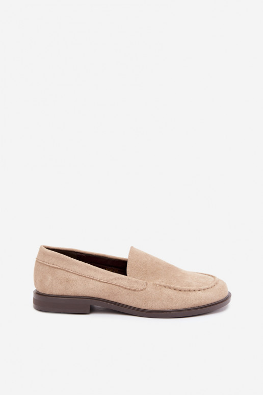 Women's moccasins made of faux suede, sand Laisie