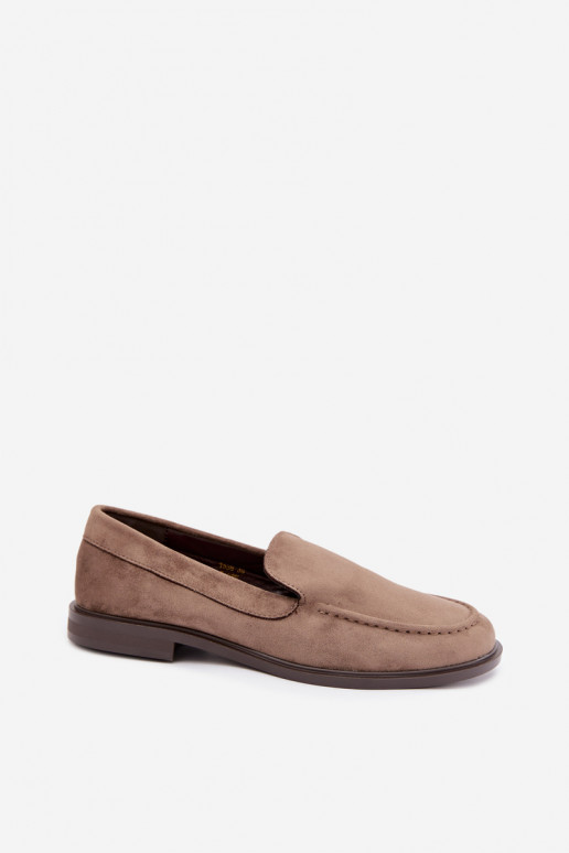 Women's moccasins made of faux suede, clay Laisie
