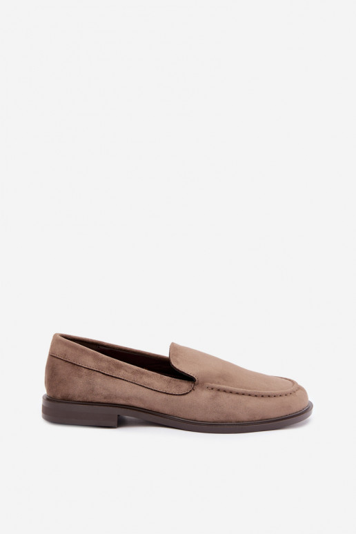 Women's moccasins made of faux suede, clay Laisie
