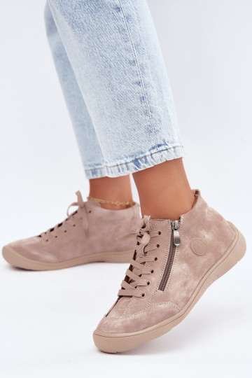 Women's shoes in sand faux suede Brindle 2